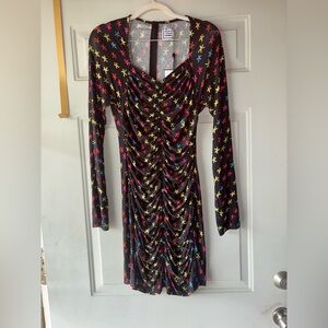 Jonathan Cohen stars ruched bodycon dress size S
